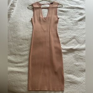 Peach mini knit dress